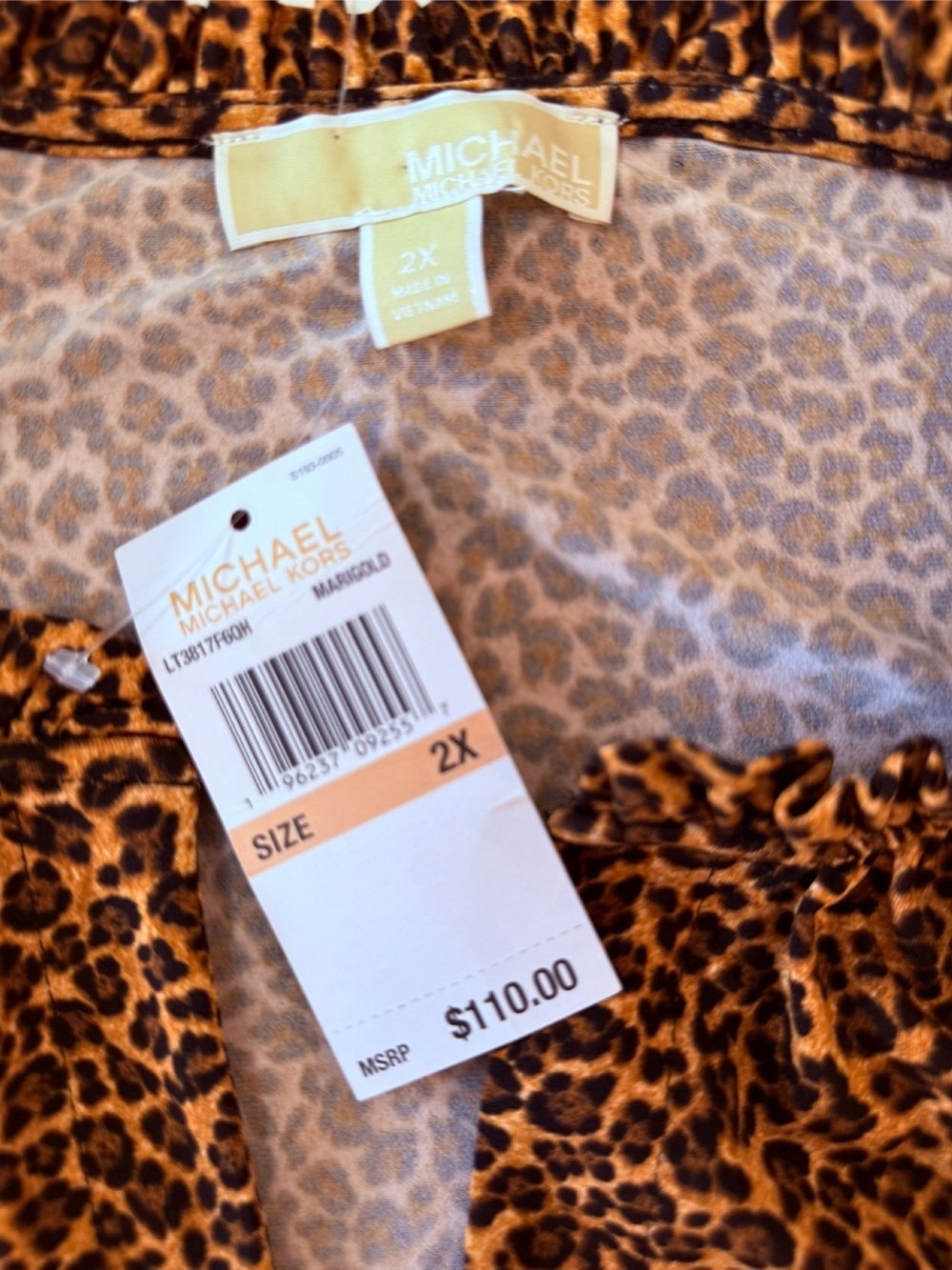 Plus size Michael Kors Sleeveless Leopard Print Shift Dress. NWT. 2X - Picture 7 of 8